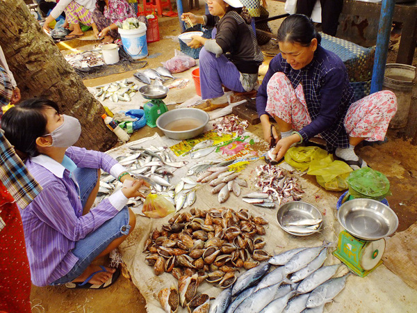 Рыбный рынок во Вьетнаме. Фантьет. Фото